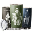 Personalized 20oz Tumbler with Engraved Picture & Text 20 Oz Stainless Steel Travel Tumbler Cup Mug Personalized Gifts for Father's Day Birthday Christmas Anniversary for Men Women Kids