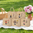 The Signature Character Jute Tote | Custom Name & Cartoon Portrait