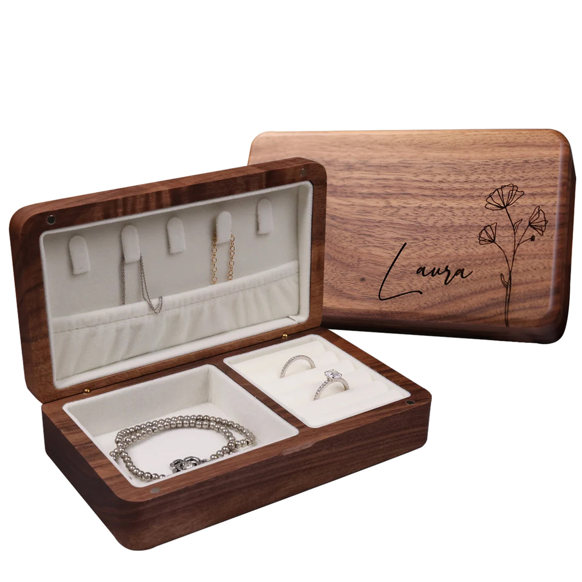 Personalized Wooden Jewelry Box