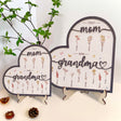 Personalized Birthday Flower Ornaments, Customized Name Heart-Shaped Decoration