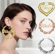 Personalized Bamboo Earrings for Women , Jewelry Gift for Women
