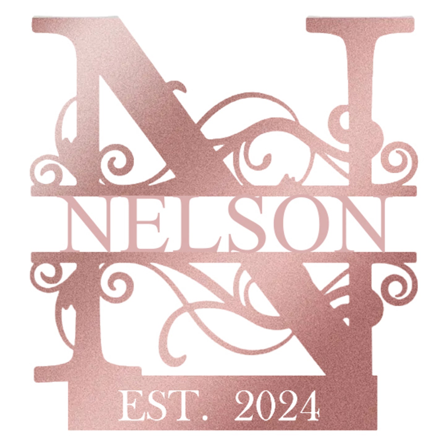 Custom Metal Name Sign | Metal Wall Art | Last Name Sign
