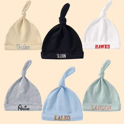 Personalized Baby Hats with Embroidery Name