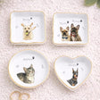 Custom Pet Jewelry Tray Watercolor Dog Portrait Ceramic Trinket Ring Dish Personalized Photo Jewelry Storage Keepsake Dog Cat Memorial Gift Pet Lover Gift