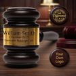 Personalized Judge Gavel and Sound Block Set
