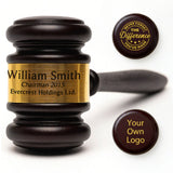 Personalized Judge Gavel and Sound Block Set