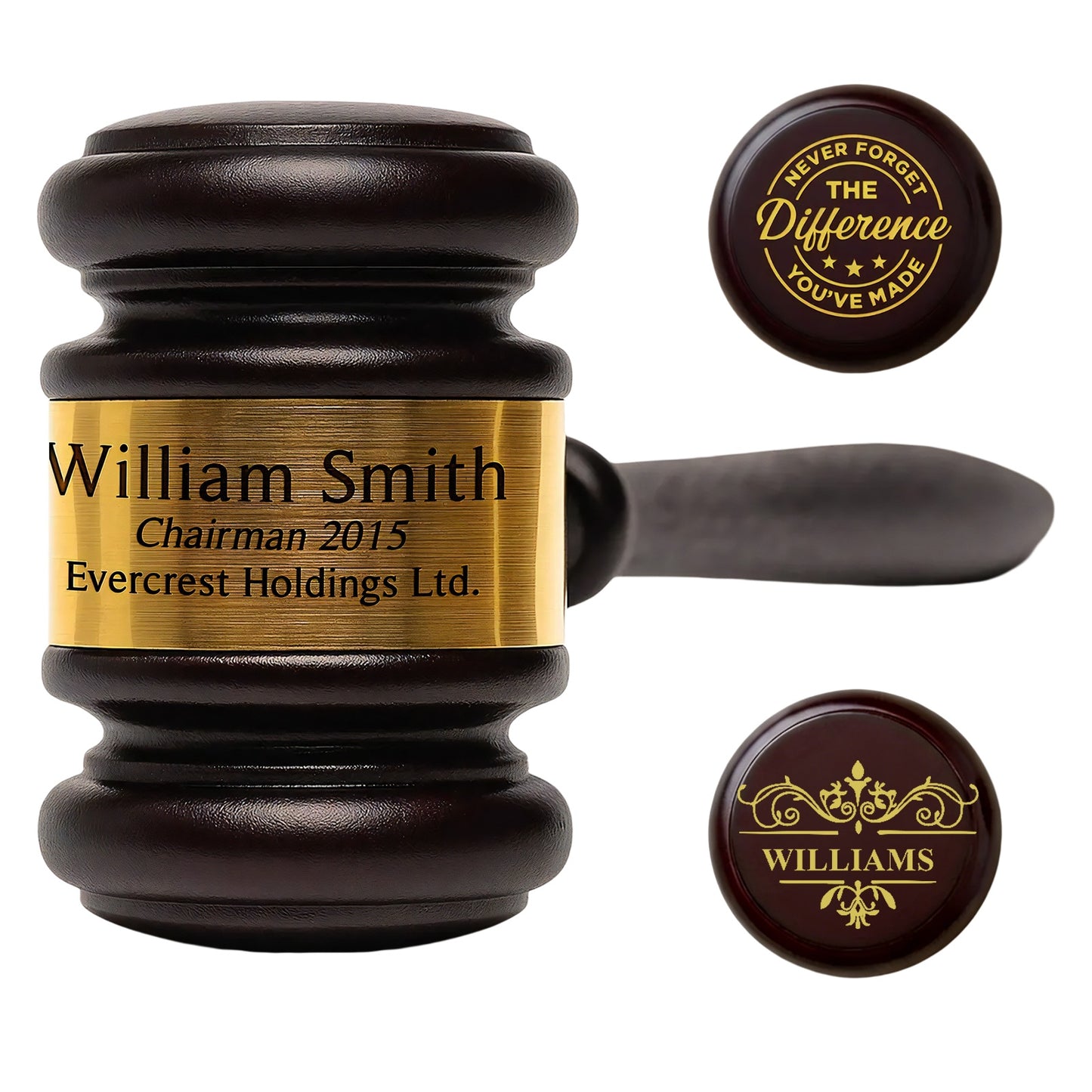 Personalized Judge Gavel and Sound Block Set