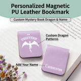 3 Pcs Personalized Vintage PU Leather Magnetic Bookmark