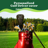 Personalized Golf Club Cover Custom Name or Logo Head Cover Driver Men's Golf Accessories Gifts for Golf Lovers Golfers Dad Husband Father's Day Birthday Wedding Xmas Gifts