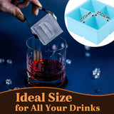 Personalized Monogrammed Ice Cubes Custom 2 inch Whiskey Rocks Food Grade Silicone Mold with Lid for Wedding Home Bar Gifts for Dad Husband Whisky Lover Cocktail Lover Bartender