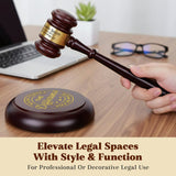Personalized Judge Gavel and Sound Block Set