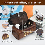 Personalized Leather Toiletry Bag-For men and women