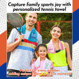 Personalized Tennis Towel – Custom Name & Racket Embroidery
