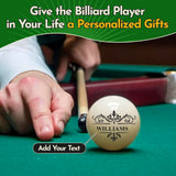 Personalized Billiards Cue Ball with Pouch
