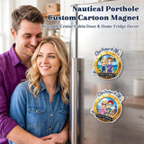 Personalized Cruise Door Magnet Custom Cartoon Couple & Name Cruise Partners for Life Cabin Decoration for Anniversary Honeymoon Trip Cabin Door Fridge Gifts for Husband Wife Family Friends