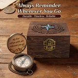 Personalized Engraved Compass with Wooden Box
