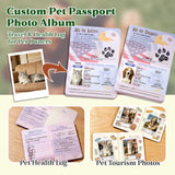 Personalized Pet Passport Photo Album Custom Memory Passport with Photo and Name Gift for Pet Owners Lovers Pet Notebook for Dog & Cat Pet Adoption Anniversary Dog Birthday Gifts