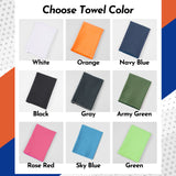 Personalized Tennis Towel – Custom Name & Racket Embroidery
