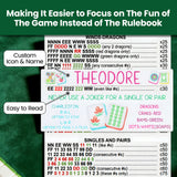 Personalized Acrylic Mahjong Line Reader  with Rules and Name  Accessories Tool Gifts  for Parties  Game Nights  Birthday Gifts for Lovers  Beginners  Family  Friends  Wife  Husband