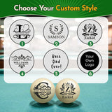 Personalized Billiards Cue Ball with Pouch