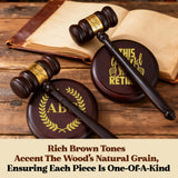Personalized Judge Gavel and Sound Block Set