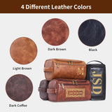 Personalized Leather Toiletry Bag-For men and women