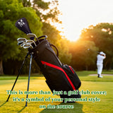 Personalized Golf Club Cover Custom Name or Logo Head Cover Driver Men's Golf Accessories Gifts for Golf Lovers Golfers Dad Husband Father's Day Birthday Wedding Xmas Gifts