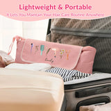 Personalized Heat-Resistant Hair Tools Travel Bag – Custom Birth Flower & Name Organizer for Dyson, Shark & Hot Tools
