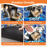 Personalized Pet Food Mat with Photo & Name Dog Mat for Food and Water Graffiti Oil Painting Style Cat Mat for Food Non-Slip Rubber Backing Pet Placemat for Cat Puppy Gift for Pet Lovers