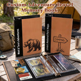Personalized National Park Map Binder Custom Text/Icons Adventure Passport Book with PVC Sleeves 3 Ring Binder Holds Unigrid Map for Road Trip Family Vacation Memories Gift for Park Lovers