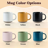 Personalized Pet Character Silhouette Mug 12 oz Coffee Mug Custom Pet & Owner Name Ceramic cup Line Art Mug Gifts for Pet Lovers Pet Owners Birthday Xmas Mother's Day Holiday Gifts