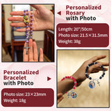 Personalized Photo Rosary Beads Necklace