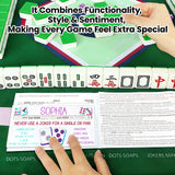 Personalized Acrylic Mahjong Line Reader  with Rules and Name  Accessories Tool Gifts  for Parties  Game Nights  Birthday Gifts for Lovers  Beginners  Family  Friends  Wife  Husband
