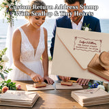 Personalized Self Inking Address Stamp Custom Return Address Stamp for Envelopes Mail & Wedding Invitations Custom Address Stamper Birthday Housewarming Xmas Gifts for Newlyweds Realtors