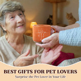 Personalized Pet Character Silhouette Mug 12 oz Coffee Mug Custom Pet & Owner Name Ceramic cup Line Art Mug Gifts for Pet Lovers Pet Owners Birthday Xmas Mother's Day Holiday Gifts