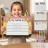 Personalized Name Practicing Board for Kids Custom Name Tracing Whiteboard with Dry-Erase Pen Back-to-School Gift for 3 4 5 Years Old Preschoolers Toddler Name Learning Handwriting Practice