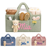 Personalized Baby Diaper Caddy Organizer Custom Baby Storage Basket