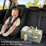 Personalized Baby Diaper Caddy Organizer Custom Baby Storage Basket