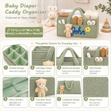 Personalized Baby Diaper Caddy Organizer Custom Baby Storage Basket