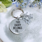 Daddy Keyring Fathers day gift This Daddy Belongs to Family Tree Gift World's Greatest Dad Grandad Keychain Papa Gift New Grandparent