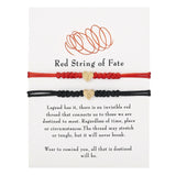 2 Pcs Custom Letter Red String Bracelet