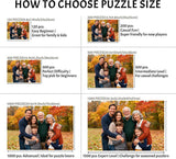 Custom Photo Puzzle 1000 Pieces for Adults Personalized  Jigsaw Puzzle from Your Pictures Unique Gift for Family Birthday Wedding Christmas