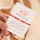 2 Pcs Custom Letter Red String Bracelet