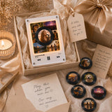 Custom Music Fridge Magnet Personalized NFC Record Player Magnet Photo Collage Music Box Voice Note Gift Anniversary Gift for Him Her
