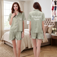 Personalized Pajama Set for Women Custom Pajamas for Bridal Party Bridesmaid Pajamas Two-piece Silky PJ Sets Matching Bridesmaid Pajamas Bridesmaid Gifts Bridal Party Bachelorette Party Gifts