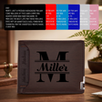 Personalized Mens Wallet Customized Monogram Wallet for Men Custom PU Leather Wallet Gifts for Dad Husband Boyfriend Son Gifts for Husband Father's Day Gifts Personalized Gifts for Men