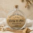 Personalized Glass Honeymoon Memory Keepsake Sand Jar with Name and Date Wedding Vacation Gift for Couples Bride Groom Newlyweds
