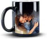 Personalized Magic Coffee Mug - Heat Sensitive Color Changing Custom Photo Mug | Customizable Ceramic Cup Christmas Birthday Gift | Taza Magica Personalizada - Black