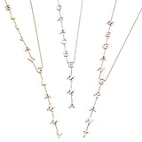 Personalized Lariat Initial Necklace for Women Custom Y-Shaped Name Necklace 18k Gold Plated Jewelry Gifts for Mom Wife Girlfriend Bridesmaids Mother's Day Anniversary Wedding Gifts