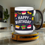 Personalized Magic Coffee Mug - Heat Sensitive Color Changing Custom Photo Mug | Customizable Ceramic Cup Christmas Birthday Gift | Taza Magica Personalizada - Black